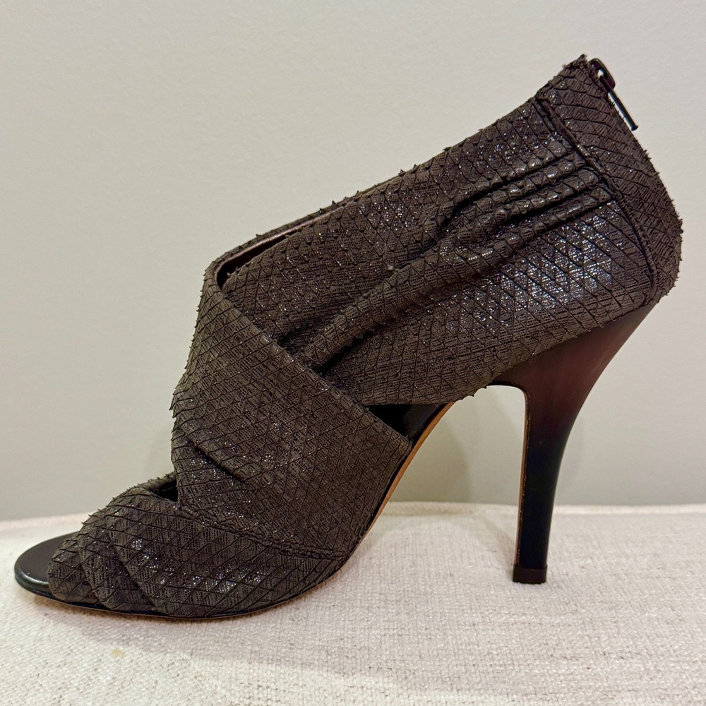 New Isolá Leather Heeled Sandal, Brown, 7.5